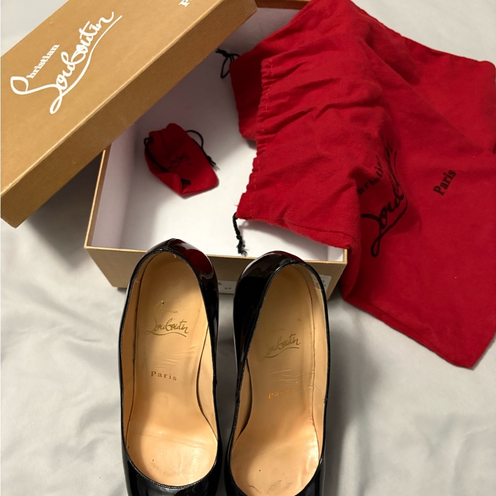 Christian Louboutin Black Patent Leather Heels